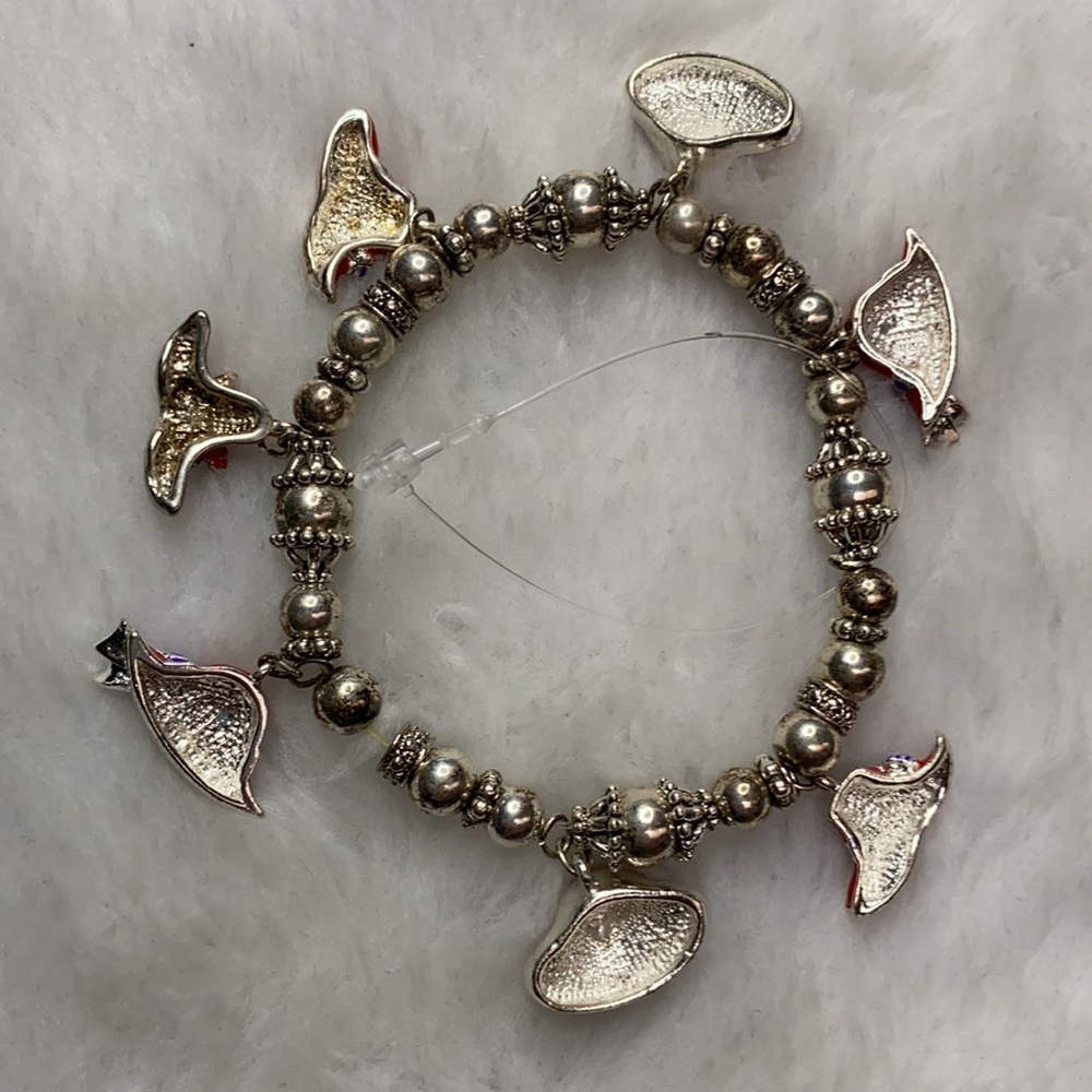 Red Hat Society Charm Bracelet One Size - Picture 6 of 9